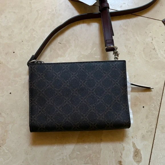 Nine West Dark Brown Crossbody Bag with Silver Accents - Picture 2 of 6